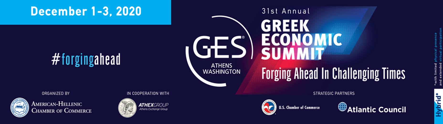 31st Greek Economic Summit GES2020 #Forging Ahead in Challenging Times