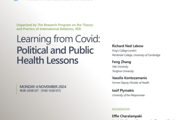 4.11.2024 – Event: Learning from Covid: Political and Public Health Lessons