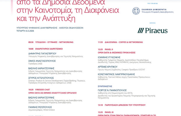 06.05.2026 – Πρόσκληση: Open Data Forum Greeece 2026